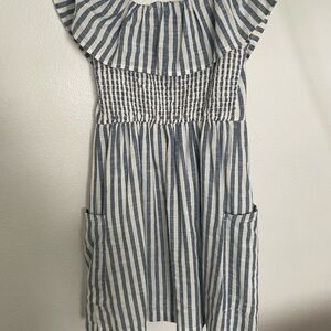 Abercrombie & Fitch Blue and White Striped Mini Dress